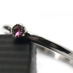 Rhodolite Garnet Ring, Tiny Purple Gemstone Stacking Ring, Stackable Silver Ring, Dainty Jewel, Rose Cut Garnet Jewelry Rhodolite Garnet Ring, Tiny Purple Gemstone Stacking Ring, Stackable Silver Ring, Dainty Jewel, Rose Cut Garnet Jewelry