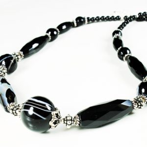 Black Onyx Necklace, Black Gemstone, Statement Necklace, Artisan Fashion Necklace, Silver Pewter, Original, Bold, Chunky,gift For Her, 3111 Black Onyx Necklace, Black Gemstone, Statement Necklace, Artisan Fashion Necklace, Silver Pewter, Original, Bold, Chunky,gift For Her, 3111