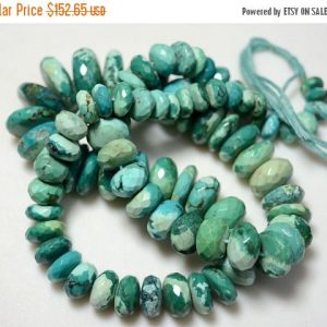 On Sale 40% Natural Turquoise, Tibet Turquoise Beads,faceted Rondelles, 9mm To 21mm Approx, 11.5 Inches, 42 Pieces, Half Strand On Sale 40% Natural Turquoise, Tibet Turquoise Beads,faceted Rondelles, 9mm To 21mm Approx, 11.5 Inches, 42 Pieces, Half Strand