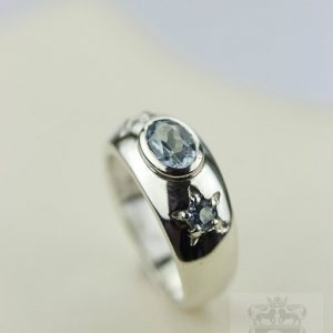 Size 6 Aquamarine Triple Set (nickel Free) 925 Sterling Silver Ring & Free Worldwide Express Shipping R153 Size 6 Aquamarine Triple Set (nickel Free) 925 Sterling Silver Ring & Free Worldwide Express Shipping R153