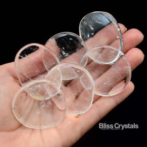 1 Eq Ice Clear Quartz Palm Stone Flat "coin Style" Healing Crystal And Stone Master Healer Abundance Prosperity #cq43 1 Eq Ice Clear Quartz Palm Stone Flat "coin Style" Healing Crystal And Stone Master Healer Abundance Prosperity #cq43