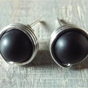 Black Onyx Earrings, Black Stone Earrings, Black Onyx Jewelry, Gothic Earrings, Silver Gemstone Studs, Black Stud Earrings, Girlfriend Gift Black Onyx Earrings, Black Stone Earrings, Black Onyx Jewelry, Gothic Earrings, Silver Gemstone Studs, Black Stud Earrings, Girlfriend Gift