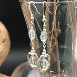 Aquamarine Earrings, March Birthstone Earrings, Ooak Earrings,artisan Gemstone Earrings, Earrings Under 75 Aquamarine Earrings, March Birthstone Earrings, Ooak Earrings,artisan Gemstone Earrings, Earrings Under 75