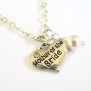 Mother Of The Bride Necklace, Mother Of The Bride Jewelry, Personalized Heart Wedding Necklace, Pearl Bridal Jewelry, Choose Your Color Mother Of The Bride Necklace, Mother Of The Bride Jewelry, Personalized Heart Wedding Necklace, Pearl Bridal Jewelry, Choose Your Color