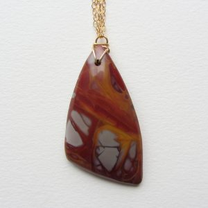 Noreena Jasper Gold Necklace – Australian Healing Stone – Metaphysical Jewelry – Stone Meaning – Long Statement Jewelry – Red Orange Gray Noreena Jasper Gold Necklace – Australian Healing Stone – Metaphysical Jewelry – Stone Meaning – Long Statement Jewelry – Red Orange Gray