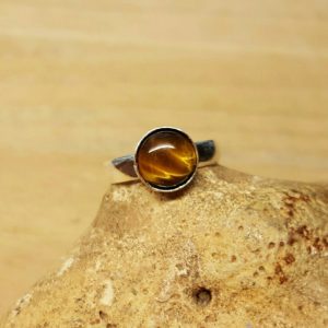 Tigers Eye Ring. 925 Sterling Silver. Reiki Jewelry. Capricorn Jewelry. Womens Adjustable Ring Uk. 8mm Stone Tigers Eye Ring. 925 Sterling Silver. Reiki Jewelry. Capricorn Jewelry. Womens Adjustable Ring Uk. 8mm Stone