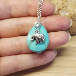 Turquoise Elephant Necklace. Crystal Reiki Jewelry Uk. December Birthstone Necklace. Silver Plated Charm Necklace Turquoise Elephant Necklace. Crystal Reiki Jewelry Uk. December Birthstone Necklace. Silver Plated Charm Necklace