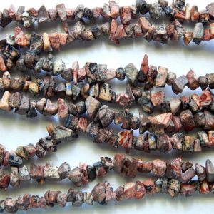 Leopardskin Jasper Chip Beads – 5x8mm Red Leopardskin Jasper Natural Gemstone Chip Beads, 36 Inch Strand (ind1c05) Leopardskin Jasper Chip Beads – 5x8mm Red Leopardskin Jasper Natural Gemstone Chip Beads, 36 Inch Strand (ind1c05)