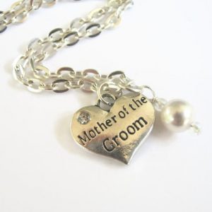 Mother Of The Groom Necklace, Mother Of The Groom Jewelry, Personalized Heart Wedding Necklace, Pearl Bridal Jewelry, Choose Your Color Mother Of The Groom Necklace, Mother Of The Groom Jewelry, Personalized Heart Wedding Necklace, Pearl Bridal Jewelry, Choose Your Color