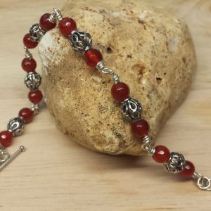 Red Carnelian Bracelet. Bali Silver. Reiki Jewelry Uk. July Birthstone. 17th Anniversary Wire Wrapped Bracelet Red Carnelian Bracelet. Bali Silver. Reiki Jewelry Uk. July Birthstone. 17th Anniversary Wire Wrapped Bracelet