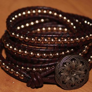 Chocolate & Gold Wrap Bracelet Project Idea Chocolate & Gold Wrap Bracelet Project Idea
