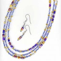 Blue and Gold Necklace Project