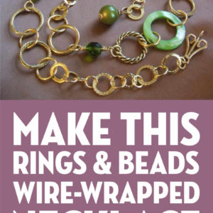 Wire Wrapped Rings Necklace