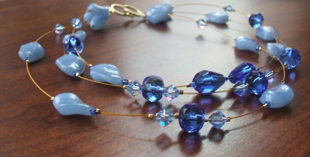 Three Strand Floating Necklace