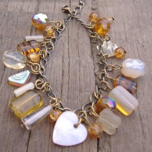 Amber Charm Bracelet Jewelry Idea