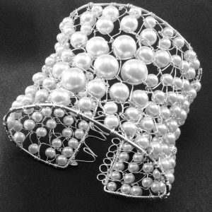 Bracelet Woven With Pearls Jewelry Idea
