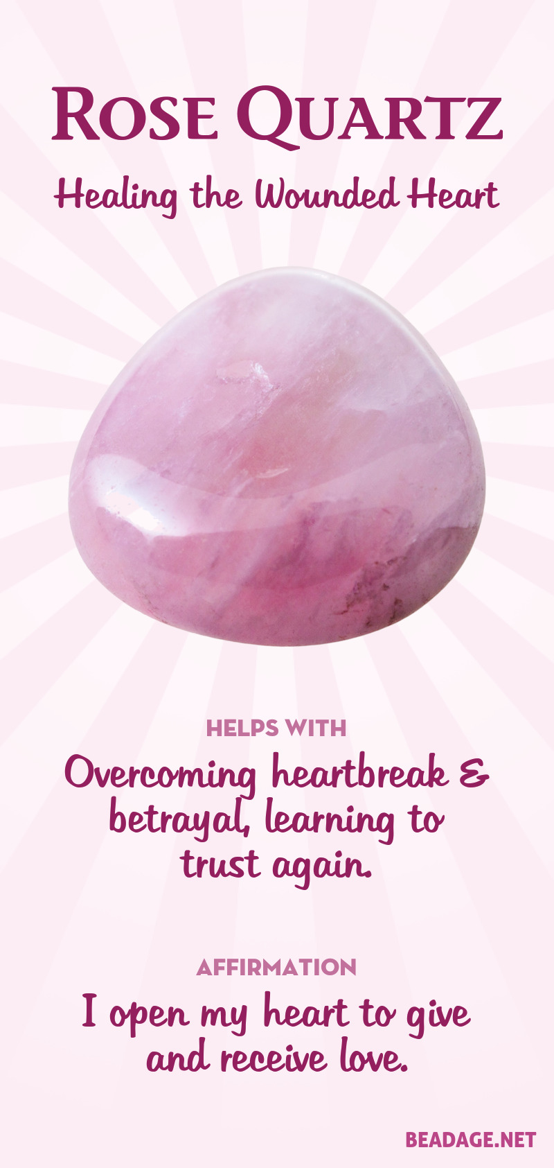 rose quartz for love