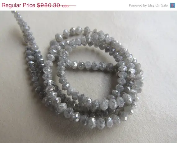 4mm To 2mm Each Grey/white Raw Rough Diamond Beads, Faceted Loose Diamond Beads, Sold As 8 Inch/16 Inch Strand, Df3