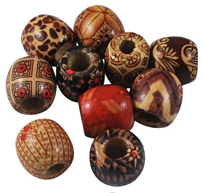 Large Hole Wood Beads