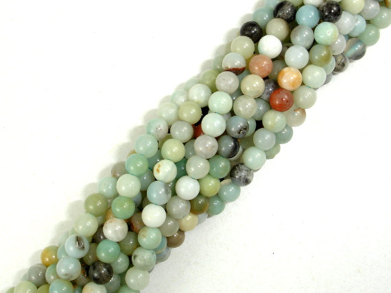 Amazonite Beads, 4mm (4.3 Mm) Round Beads, 15.5 Inch, Full Strand, Approx 97 Beads, Full Strand, Hole 0.8 Mm (111054022)