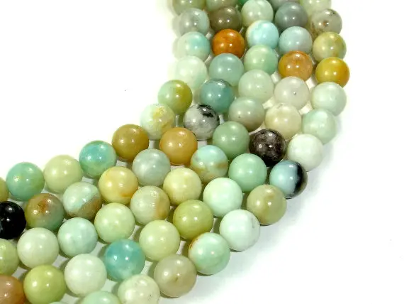 Amazonite Beads, Round, 8mm, 15.5 Inch, Full Strand, Approx 47-50 Beads, Hole 1 Mm, A Quality (111054016)
