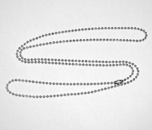 10 Stainless Steel 30 Inch Military Ball Chain (dog Tags) Necklace