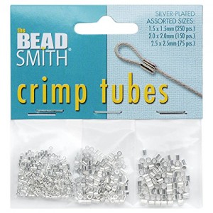 Beadsmith Variety Pack Shiny Silver Jewelry Crimp Tube Beads (475 Pack), 3 Size | Shop jewelry making and beading supplies, tools & findings for DIY jewelry making and crafts. #jewelrymaking #diyjewelry #jewelrycrafts #jewelrysupplies #beading #affiliate #ad