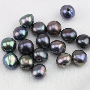 Shop Freshwater Pearls! large hole pearls,10mm black color baroque pearls,freshwater irregular nugget pearls,big hole pearls,1.0mm,1.5mm,1.8mm, 2mm,2.2mm,2.5mm | Natural genuine beads Pearl beads for beading and jewelry making.  #jewelry #beads #beadedjewelry #diyjewelry #jewelrymaking #beadstore #beading #affiliate #ad