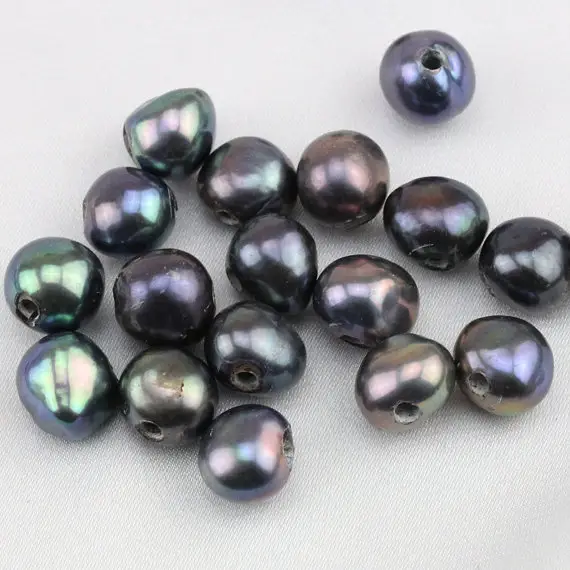 Large Hole Pearls,10mm Black Color Baroque Pearls,freshwater Irregular Nugget Pearls,big Hole Pearls,1.0mm,1.5mm,1.8mm, 2mm,2.2mm,2.5mm