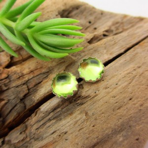 Shop Peridot Earrings! Peridot Cabochon Studs | 14k Gold Stud Earrings or Sterling Silver Peridot Studs | 4mm, 6mm Low Profile Serrated or Crown Earrings | Natural genuine Peridot earrings. Buy crystal jewelry, handmade handcrafted artisan jewelry for women.  Unique handmade gift ideas. #jewelry #beadedearrings #beadedjewelry #gift #shopping #handmadejewelry #fashion #style #product #earrings #affiliate #ad