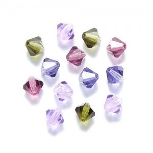 Preciosa 72-Piece Czech Crystal Bicone Beads Set, 6 by 6mm, Mix Lilac Grove | Shop jewelry making and beading supplies, tools & findings for DIY jewelry making and crafts. #jewelrymaking #diyjewelry #jewelrycrafts #jewelrysupplies #beading #affiliate #ad