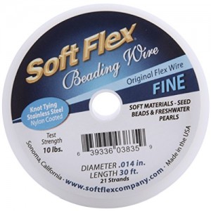 Soft Flex Wire 21-Strand, 0.014-Inch Diameter, Satin Silver | Shop jewelry making and beading supplies, tools & findings for DIY jewelry making and crafts. #jewelrymaking #diyjewelry #jewelrycrafts #jewelrysupplies #beading #affiliate #ad