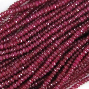 4mm faceted ruby red jade rondelle beads 7.5″ strand | Natural genuine rondelle Gemstone beads for beading and jewelry making.  #jewelry #beads #beadedjewelry #diyjewelry #jewelrymaking #beadstore #beading #affiliate #ad