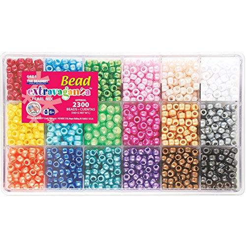 Beadery Bead Extravaganza Bead Box Kit, 19.75-ounce, Pearl