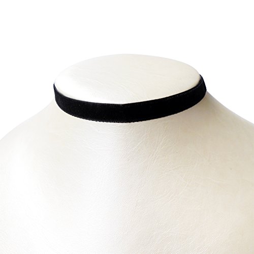 Black Velvet 10mm Choker Necklace