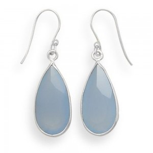 Blue Chalcedony Pear Shape Earrings | Shop jewelry making and beading supplies, tools & findings for DIY jewelry making and crafts. #jewelrymaking #diyjewelry #jewelrycrafts #jewelrysupplies #beading #affiliate #ad