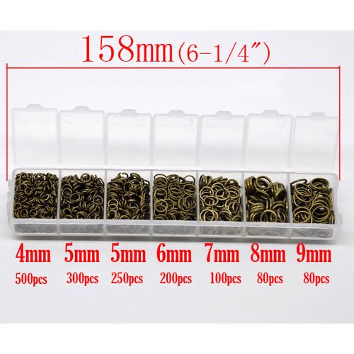 Bronze Tone Jump Ring Assortment