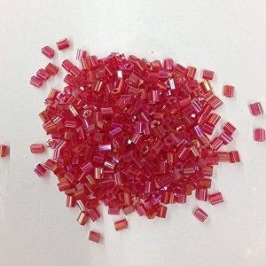 BUGLE SEED BEADS TUBE 3MM LONG RED AB SELLING PER BAG (2.5oz per bag = 75 grams) | Shop jewelry making and beading supplies, tools & findings for DIY jewelry making and crafts. #jewelrymaking #diyjewelry #jewelrycrafts #jewelrysupplies #beading #affiliate #ad