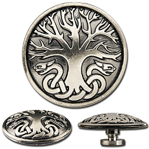 Celtic Screwback Concho, Decorative Screw Back Rivet, Celtic Tree Of Life No. 1
