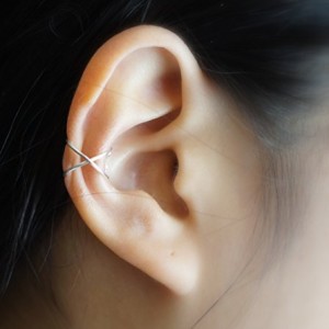 Criss Cross Ear Cuff | Shop jewelry making and beading supplies, tools & findings for DIY jewelry making and crafts. #jewelrymaking #diyjewelry #jewelrycrafts #jewelrysupplies #beading #affiliate #ad