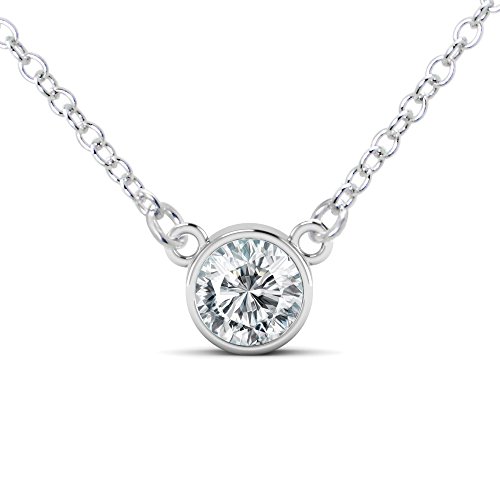 Cubic Zirconia Solitaire Pendant Necklace