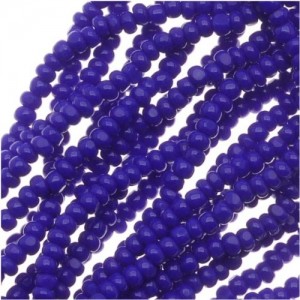 Czech Charlotte Seed Beads 13/0 Opaque Cobalt Blue One Half Hank | Shop jewelry making and beading supplies, tools & findings for DIY jewelry making and crafts. #jewelrymaking #diyjewelry #jewelrycrafts #jewelrysupplies #beading #affiliate #ad