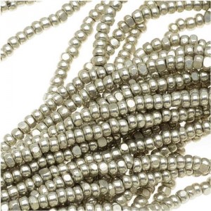 Czech Single Cut Charlotte Seed Beads 13/0 Metallic Grey Terra 1/2 Hank | Shop jewelry making and beading supplies, tools & findings for DIY jewelry making and crafts. #jewelrymaking #diyjewelry #jewelrycrafts #jewelrysupplies #beading #affiliate #ad