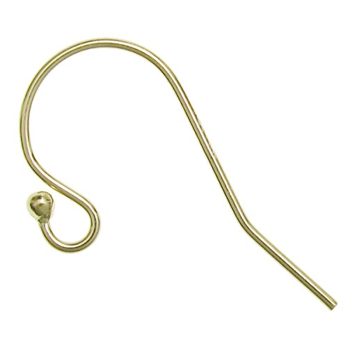 Dreambell 14k Gold Filled Dot Earwires 0.7mm / 21 Ga Gauge French Hook Earring