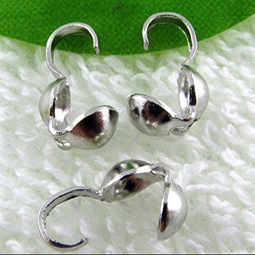 Free Shipping 500 Pcs Silver Tone Charlotte Crimp Bead Tips 10mm ;ge5812-gjy/4e1d217153