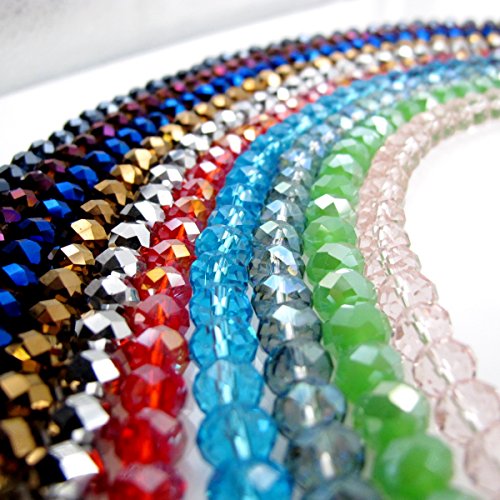Glass Crystal Beads Faceted Rondelle Shape
