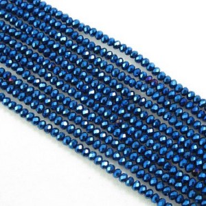 Glass Crystal Faceted Rondelle Finding Spacer Beads 2x3mm 190pcs Blue1 Color 16”per Strand | Shop jewelry making and beading supplies, tools & findings for DIY jewelry making and crafts. #jewelrymaking #diyjewelry #jewelrycrafts #jewelrysupplies #beading #affiliate #ad
