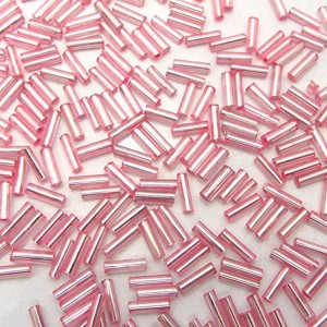 Hot 2x7mm 15g 450pcs Czech Glass Tube Bugle Beads pink ;GE5812-GJY/4E1D21946 | Shop jewelry making and beading supplies, tools & findings for DIY jewelry making and crafts. #jewelrymaking #diyjewelry #jewelrycrafts #jewelrysupplies #beading #affiliate #ad