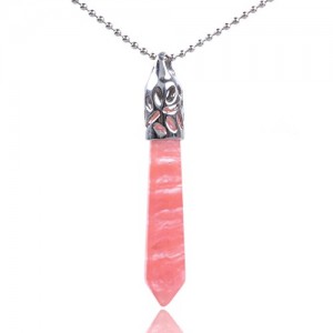 Justinstones Smelted Cherry Quartz Gemstone Hexagonal Pointed Reiki Chakra Pendant Necklace 18″ | Shop jewelry making and beading supplies, tools & findings for DIY jewelry making and crafts. #jewelrymaking #diyjewelry #jewelrycrafts #jewelrysupplies #beading #affiliate #ad