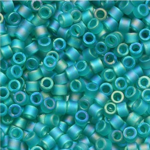 Miyuki Delica Seed Beads 11/0 Transparent Matte Caribbean Teal AB DB1283 8 Grams | Shop jewelry making and beading supplies, tools & findings for DIY jewelry making and crafts. #jewelrymaking #diyjewelry #jewelrycrafts #jewelrysupplies #beading #affiliate #ad